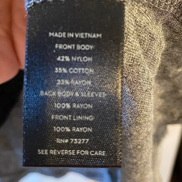 NWT Black and Gray Layered Lace Swing Tee - Picture 6 of 7